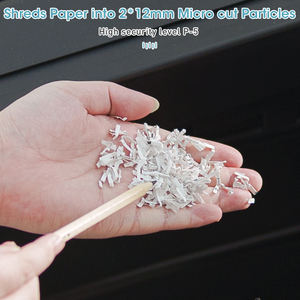 เครื่องหั่นกระดาษ A4 20L ขนาด2มม. * 12มม. P5ระดับ8แผ่นใช้สำหรับสำนักงานขนาดเล็กและบ้านสำหรับทำลายตั๋วเงินและเช่น - Product Image 2