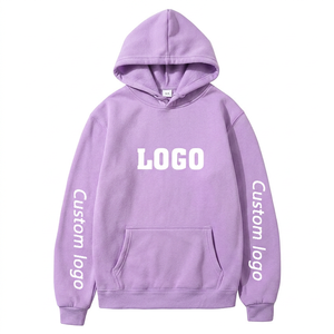 Sweat à capuche personnalisé pour homme avec logo, poche kangourou, broderie, imprimé à carreaux, tissu polaire 360g, multicolores, vêtements décontractés d'hiver - Product Image 2