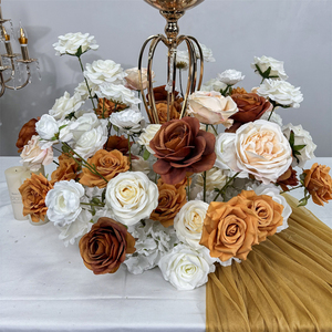 Factory Wholesale Handmade Artificial Wreath Silk Rose Flowers for Front Door Decoration-Mother's Day Easter Christmas <b>Long</b> - Product Image 3