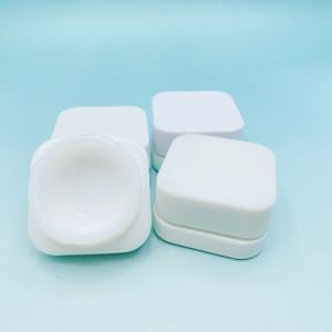<b>Mini</b> 9ml Glass Jar White Plastic Lid Child-Resistant Cosmetics Packaging Face Oil Cream Loose Powder Custom Logo Silk Screen - Product Image 4