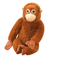 Boneka Monyet Lucu Pasangan Bantal Mainan Kartun Super Lembut Isi Kapas PP Dapat Dicuci