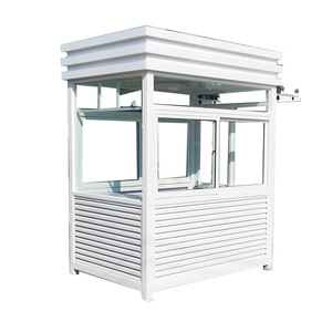 บูธรักษาความปลอดภัยกลางแจ้งโครงสร้างเหล็กสำหรับที่จอดรถ - Product Image 1