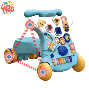 Trotteur multifonctionnel anti-renversement pour <span class=keywords><strong>bébé</strong></span>, trotteur d'apprentissage assis-debout avec roues et siège - Product Image 5