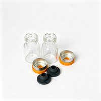 Flacons en verre transparent de 16 mm de diamètre, hauteur de 23 mm, 28 mm, 35 mm, forme cylindrique, utilisation cosmétique, bouteilles scellées avec bouchon