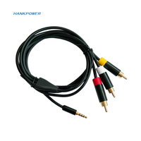 Kabel Audio Video AV 6FT untuk Konsol Xbox 360E Stereo Lead 3.5mm Kabel RCA Berlapis Emas untuk XBOX 360 E