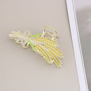 Grande pince à cheveux en métal motif épi de blé, de luxe, à maintien robuste pour cheveux épais, pour femmes, pour queue de cheval quotidienne - Product Image 3