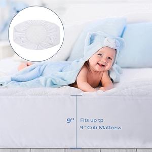 Bamboo Terry Quilted <strong>Waterproof</strong> White Baby <strong>Cots</strong> <strong>Bed</strong> Baby Crib Fitted <strong>Mattress</strong> Pad/ Cover/<strong>protector</strong> - Product Image 1