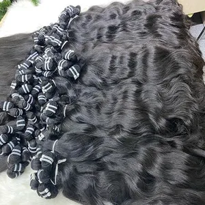 Fornecedor de cabelo humano ondulado cambojano natural para cabelo cru vietnamita, feixes duplos alinhados com cutícula virgem, fornecedor de entrega direta