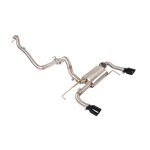 מערכת פליטה Valvetronic SS304 לפורד ברונקו 2.7T, צינורות פליטה עם בקר וטיפים שחורים, שדרוג סוניק - Product Image 1