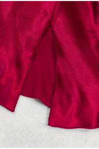 Camicia da Notte <span class=keywords><strong>LINA</strong></span> di Alta Qualità per <span class=keywords><strong>Donna</strong></span>, Sexy, Estiva, in Raso, con Scollo a V, Maniche Lunghe, Asciugatura Rapida, Vita Elastica, Logo Frontale - Product Image 6