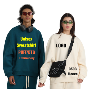Nouveau <span class=keywords><strong>sweat</strong></span>-shirt sportif rétro à col rond personnalisé de haute qualité 350G, respirant, unisexe, surdimensionné, décontracté, automne, écologique - Product Image 1
