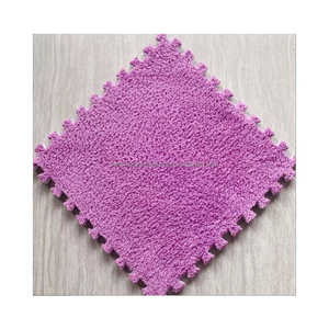 Tapis de puzzle DIY 30x30CM, lavable, en peluche, tapis de sol uni, technique de coupe de poils, pour enfants, bébés, chambre à coucher, salon, prière, golf - Product Image 2