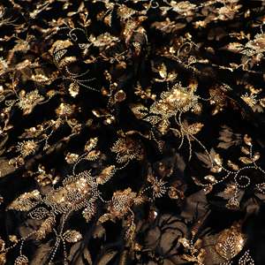 प्रीमियम लक्जरी मखमली बेडेड फीके कपड़े 20% नायलॉन 80% रेयन कढ़ाई बर्नआउट जैक्वार्ड वेवेट पैटर्न कपड़े के लिए कपड़े - Product Image 3