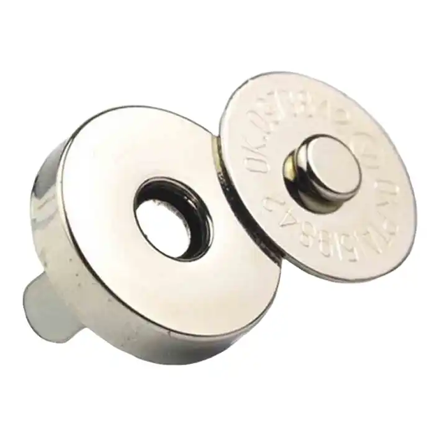 Best-Selling Custom Metal Accessories 14mm 18mm Round Strong Magnet Snap Button Magnetic Suction Buckle