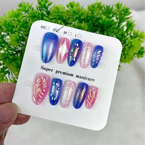 <span class=keywords><strong>Faux</strong></span> <span class=keywords><strong>ongles</strong></span> de luxe en forme d'amande semi-artisanaux, style occidental viral, boîte mystère, <span class=keywords><strong>ongles</strong></span> à presser, approvisionnement en gros pour les détaillants en direct - Product Image 4