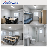 VICDOWEX Maison conteneur modulaire préfabriquée en kit au design contemporain pour camp de construction et logement des travailleurs