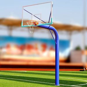 Support de <span class=keywords><strong>basket</strong></span>-ball à tuyau rond enterré de haute qualité <span class=keywords><strong>pour</strong></span> adultes d'usine support de <span class=keywords><strong>basket</strong></span>-ball fixe extérieur <span class=keywords><strong>pour</strong></span> jouer - Product Image 1