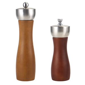 Moulins à poivre en bois, mini moulin à sel et à poivre, ensemble de cadeaux, couleur bois vintage - Product Image 1