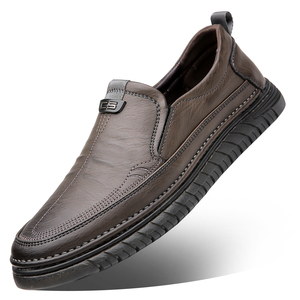 Mocasines de Cuero para Hombre, Antideslizantes, con Suela Gruesa, Zapatos Casuales de Vestir para Uso Diario - Product Image 3