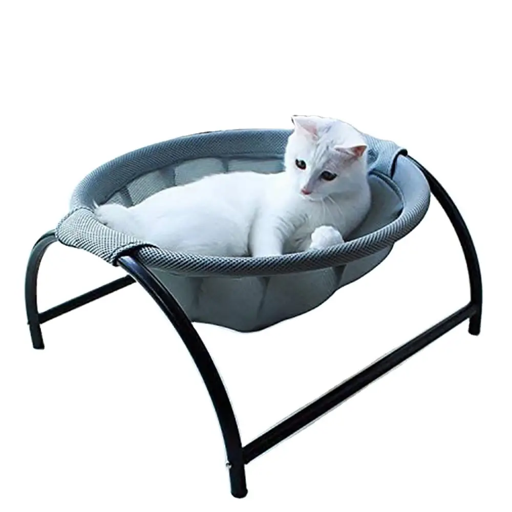 Hamaca extraíble para gatos y mascotas, soporte de hierro de metal duradero y transpirable de fácil limpieza, juego de descanso, cama divertida para gatos