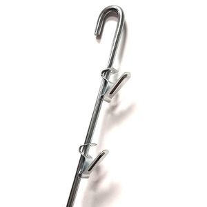 Factory Wholesale Black Metal Single <b>Strip</b> Hanging Holder Display Display <b>Strip</b> Rack with 12 Clips - Product Image 6