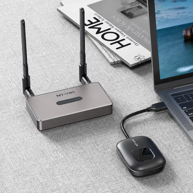 New Package 50m 1080P HDMI Wireless Presenter with 8 to 1 and Optional Transmitter MT-WX02S TX for Phone Tablet Laptop