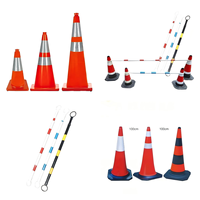 Cône de signalisation routière personnalisé orange en PE/PC, réflecteur prismatique haute intensité, LED solaire, étanche IP68, pour routes urbaines