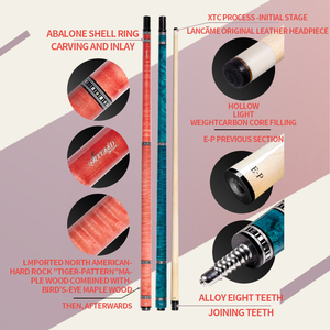 ไม้คิวพูล LK Wood รุ่น 1/2 Split Big Head สีน้ำเงิน โคโค่ เมเปิล ชมพูไอซ์วีล เชอร์รี่บลอสซัมสกาย ซีรีส์ใหม่ Winning - Product Image 2