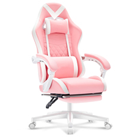 Haute Qualité Rose Jeu Économie Lecteur Jolies Filles Blanc Scorpion Racing Gaming Gamer Chaise Pivotante Avec Repose-pieds pour Enfants