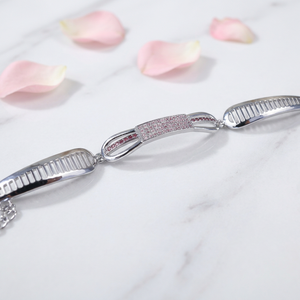 Bracelet à maillons élégant en argent rhodié Satva avec finition argentée élégante pour les tenues décontractées et les occasions de fête unisexes - Product Image 6