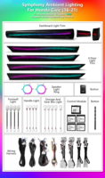 ICarsin OEM Ambient Lighting untuk Honda Civic Generasi ke-10 RHD/LHD Lampu LED Interior Upgrade Trim Pengganti 4D Tweeter