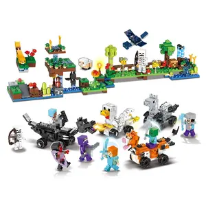 Лидер продаж, наборы строительных блоков Legous Mine Craft 6068, серия My World Story, наборы кирпичей, развивающие игрушки для детей