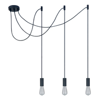 Lustre suspendu vintage industriel DIY, luminaire de luxe pour hall d'entrée, avec ampoule, long et élégant