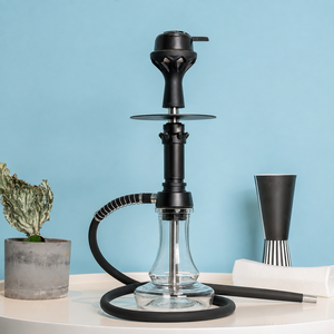 Chicha de style grenade en acier inoxydable premium 42 cm, avec base en verre et un seul tuyau, ensemble complet, coffret cadeau, pour bars et salons, vente en gros - Product Image 2