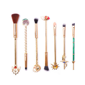 जापानी कार्टून 6pcs कॉस्मेटिक ब्रश सेट सोने Cardcaptor Sakura मल्लाह चंद्रमा प्यारा मेकअप ब्रश - Product Image 6