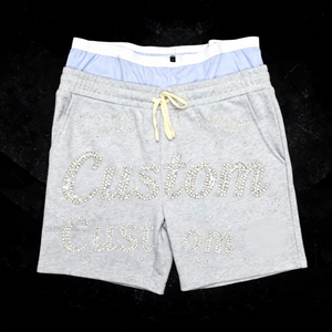 Shorts de sport pour femmes, shorts décontractés à enfiler, shorts longs avec cordon de serrage et poches - Product Image 1