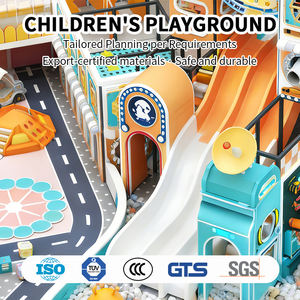 Детская игровая площадка в винтажном стиле с горкой, бассейном с шариками и скалодромом для развлекательного центра - Product Image 6