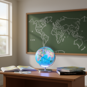 Globo terráqueo iluminado de 9 pulgadas de DB Wholesale con luz LED, globo terráqueo educativo para lecciones de geografía - Product Image 2