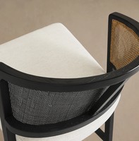 Chaise de bar en bois massif de style américain, une chaise de comptoir de bar haut de gamme et luxueuse, disponible en différentes tailles