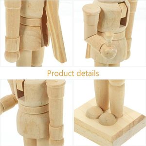 <b>Nutcracker</b> DIY Wooden Puppet 18CM Unpainted Christmas Decoration Home Craft Gift - Product Image 3