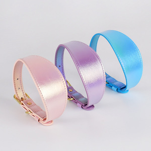 Collar de perro de cuero personalizado al por mayor, collares anchos de cuero PU para mascotas, collares ajustables hechos a mano para mascotas, perros - Product Image 5