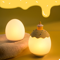 Eiförmige Niedliche Silikon-Tischlampe LED-Nachtlicht für Kinderzimmer Geschenk Schlaf-Nachtlampe für Kinder
