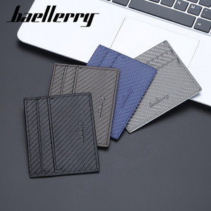 Porte-cartes pour homme Baellerry, fin, multi-emplacements, en cuir PU, à carreaux, porte-cartes de crédit portable, 4 pouces, noir, gris, bleu, café - Product Image 4