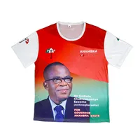 Camiseta personalizada de fábrica, camisa de campaña de elección, proveedores de camisetas promocional
