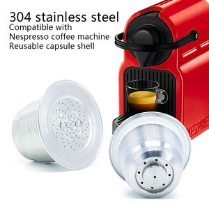 Capsules de café réutilisables en acier inoxydable compatibles <span class=keywords><strong>Nespresso</strong></span> – Filtres à café vides - Product Image 3