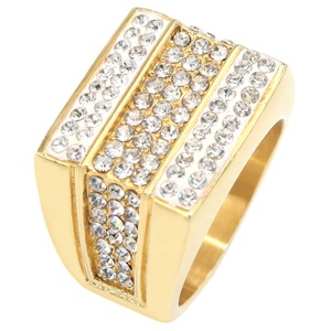 Preços Baixos Atacado Presente de Natal Anel de Ouro 18k Banhado a Ouro para Homens da Índia Design de Anel de Ouro de 4 Gramas Presentes de Casamento - Product Image 5