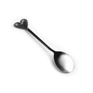 Factory Directly Supply Heart Shape Round Custom Metal Stainless Steel Silver Soup <b>Spoon</b> - Product Image 5
