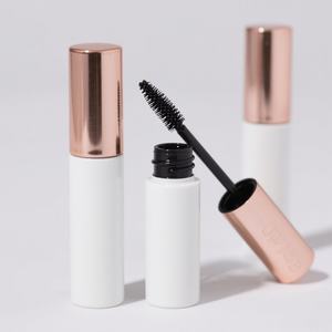 Lindo Tubo Transparente para Rímel con Tapa de Rosca y Cepillo, Envase Vacío para Crema de Ojos en Rosa, Dorado y Plateado, Material Plástico - Product Image 1