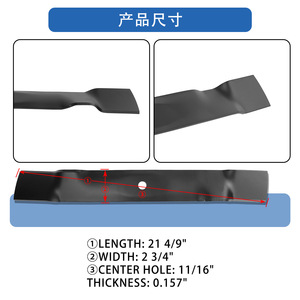 Lame de tondeuse à gazon A18030-2 AM137327 AM141032 M139802, paquet de 2 pièces de rechange noires pour utilisateurs de tondeuses à gazon - Product Image 3