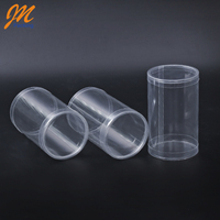 Boîtes d'emballage cylindriques en plastique avec fermeture en étain, boîte en plastique transparente de forme ronde, emballage cylindrique en plastique acétate transparent